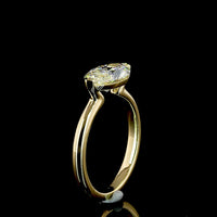 14K Yellow Gold 2.08 Carat Marquise Cut Lab Diamond Solitaire Ring - E Color VS1 Clarity IGI Certified - Covaloro Fine Jewelry