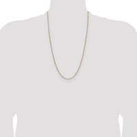 14K Yellow Gold 2.1mm Solid Beveled Paperclip Chain Necklace - 26 inches by Oro Pregiato