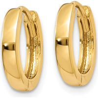14K Yellow Gold 2.25mm Round Hinged Hoop Earrings by 0