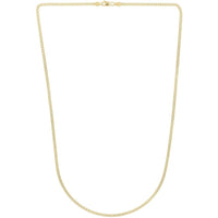 14K Yellow Gold 2.2mm Light Gourmette Chain with Polished Finish - 16" by Orozza Fine Jewelry
