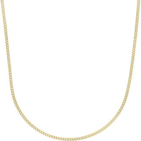 14K Yellow Gold 2.2mm Light Gourmette Chain with Polished Finish - 16" by Orozza Fine Jewelry