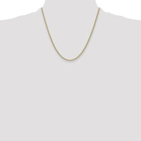 14K Yellow Gold 2.2mm Lightweight Flat Bismark Chain Necklace - 20 Inches by Oro Pregiato