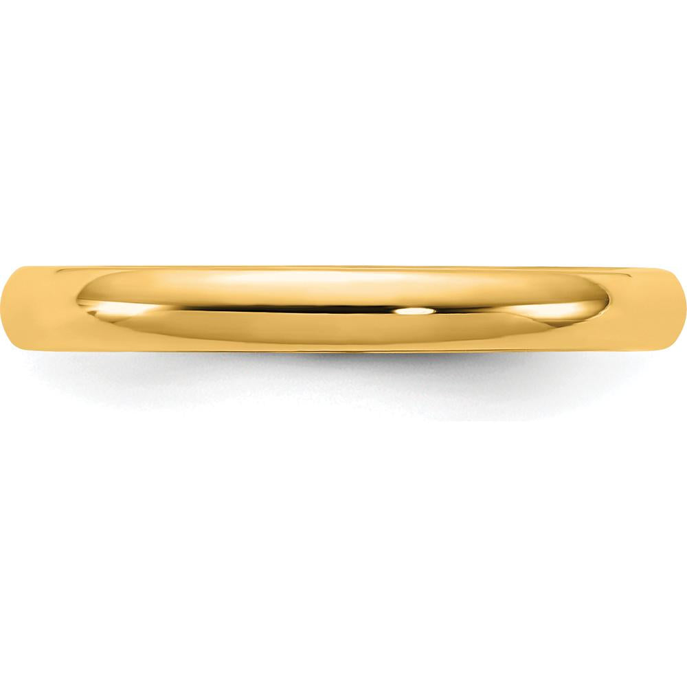14K Yellow Gold 2.5mm Comfort Fit Domed Wedding Band - Polished Finish by Luciano & Cie