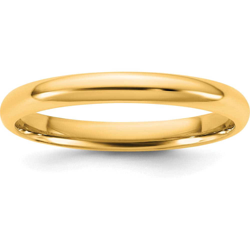 14K Yellow Gold 2.5mm Comfort Fit Wedding Band - Polished Finish by Luciano & Cie