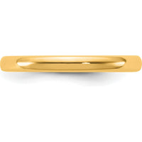 14K Yellow Gold 2.5mm European Comfort Fit Domed Wedding Band by Luciano & Cie