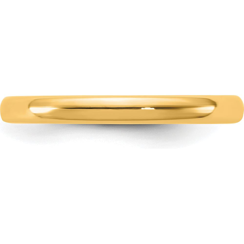 14K Yellow Gold 2.5mm European Comfort Fit Domed Wedding Band by Luciano & Cie