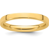 14K Yellow Gold 2.5mm Flat Comfort Fit Wedding Band - Size 12.5 by Luciano & Cie