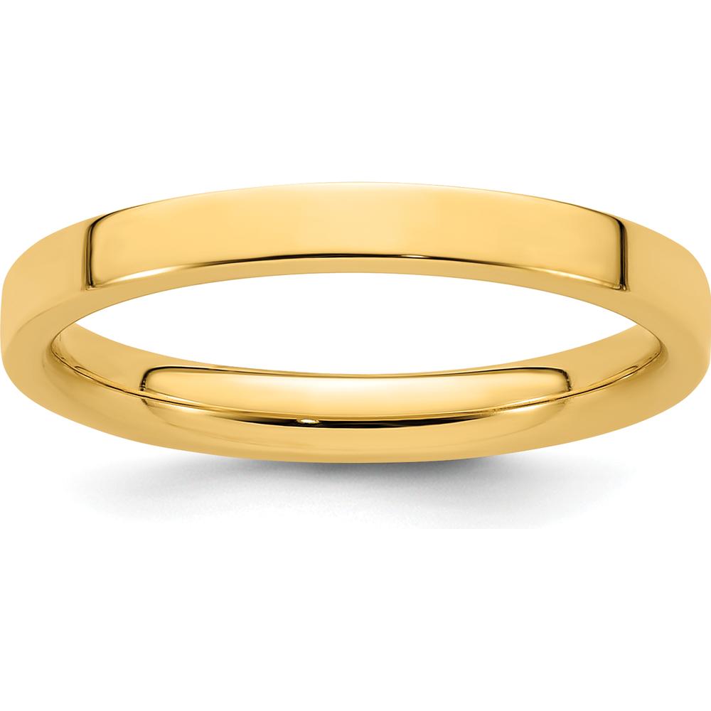 14K Yellow Gold 2.5mm Flat Comfort Fit Wedding Band - Size 12.5 by Luciano & Cie