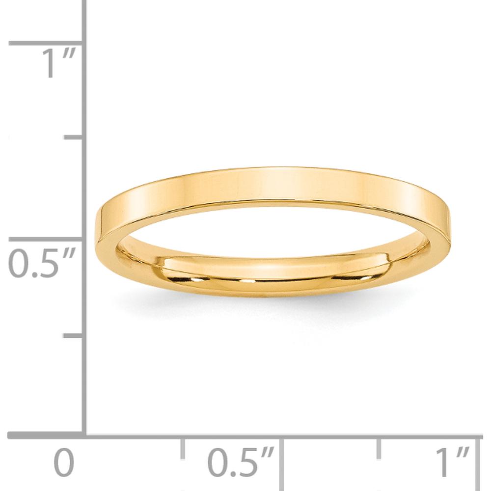14K Yellow Gold 2.5mm Flat Comfort Fit Wedding Band - Size 12.5 by Luciano & Cie