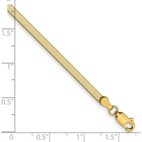 14K Yellow Gold 2.5mm Herringbone Chain Bracelet - 8 Inches by 0