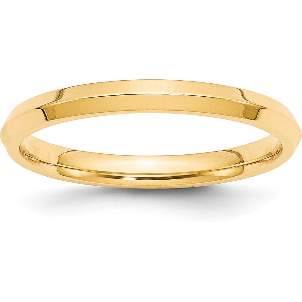 14K Yellow Gold 2.5mm Knife Edge Comfort Fit Wedding Band - Size 6 by Luciano & Cie