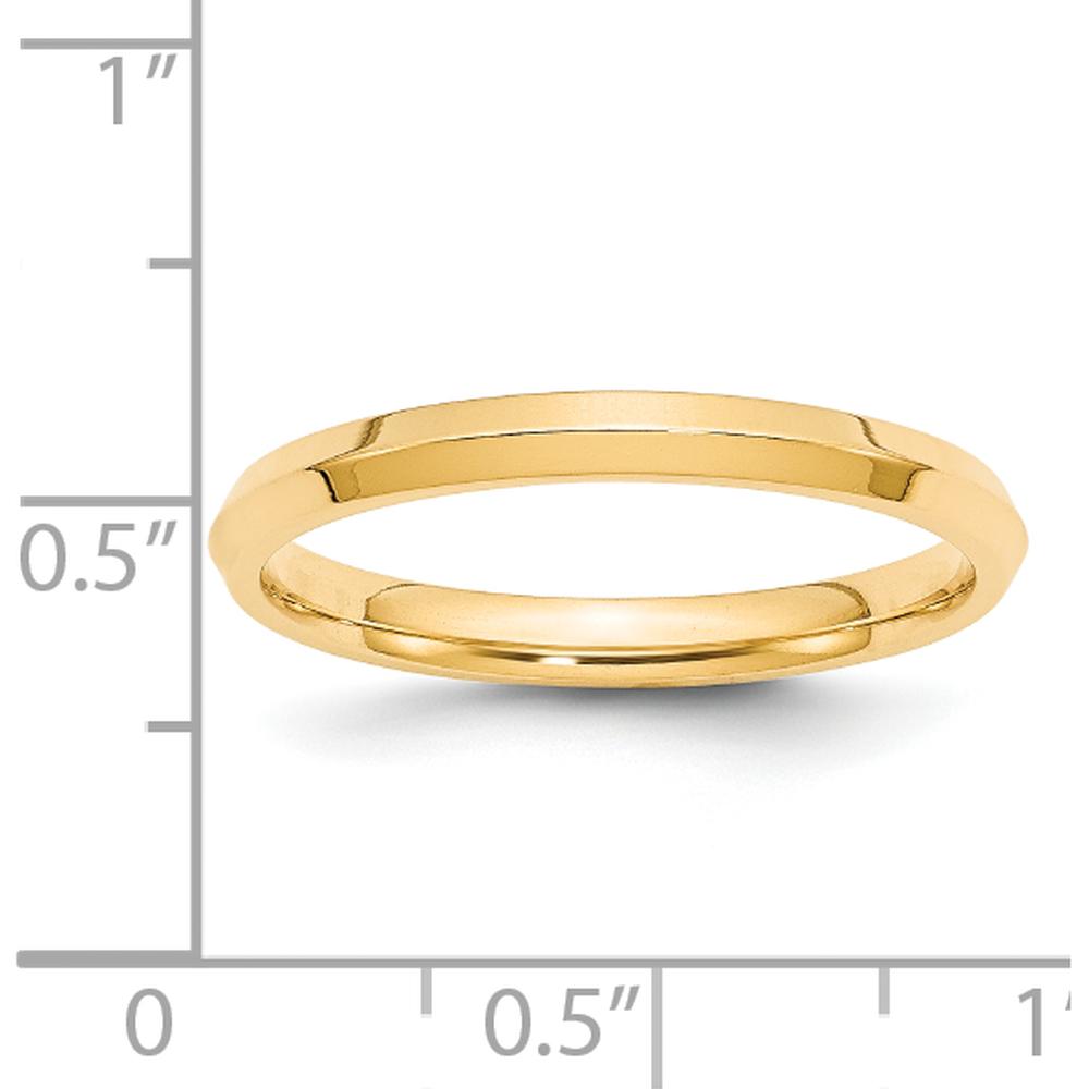 14K Yellow Gold 2.5mm Knife Edge Comfort Fit Wedding Band - Size 6 by Luciano & Cie