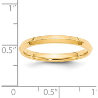 14K Yellow Gold 2.5mm Knife Edge Comfort Fit Wedding Band - Size 7 by Luciano & Cie