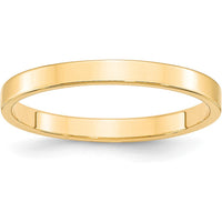 14K Yellow Gold 2.5mm Lightweight Flat Wedding Band - Size 5.5 by Luciano & Cie