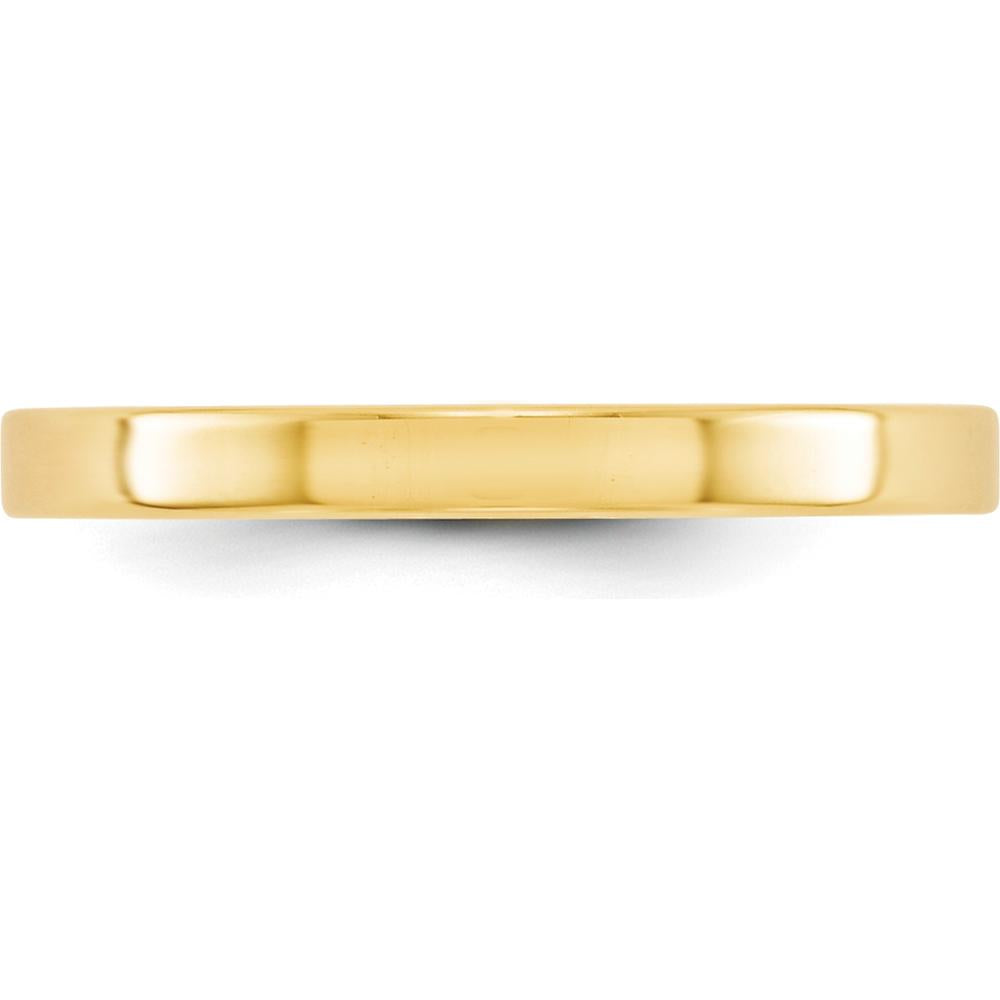 14K Yellow Gold 2.5mm Lightweight Flat Wedding Band - Size 5.5 by Luciano & Cie