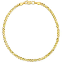 14K Yellow Gold 2.5mm Polished Bismark Chain Necklace - 16" by Orozza Fine Jewelry