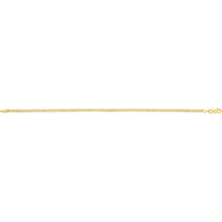 14K Yellow Gold 2.5mm Polished Bismark Chain Necklace - 16" by Orozza Fine Jewelry