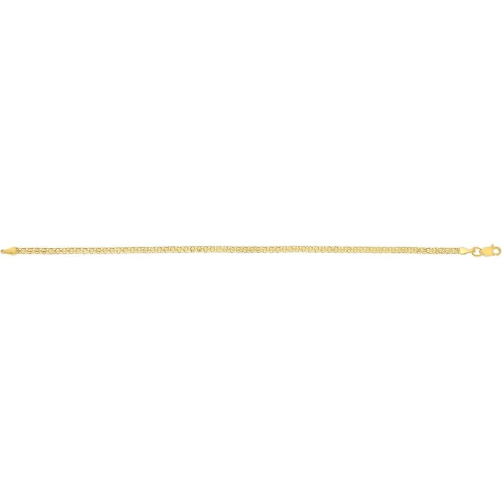 14K Yellow Gold 2.5mm Polished Bismark Chain Necklace - 16" by Orozza Fine Jewelry