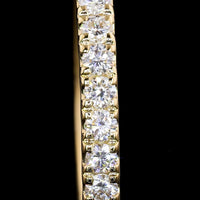 14K Yellow Gold 2.65 Carat Total Weight Radiant Cut Lab Diamond Ring with D VS1 Center Stone and Pave Brilliant Cut Band Details - GIA Certified - Covaloro Fine Jewelry