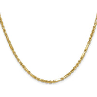 14K Yellow Gold 2.75mm Diamond-Cut Milano Rope Chain Necklace - 20 Inches by Oro Pregiato