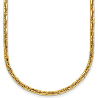 14K Yellow Gold 2.9mm Fancy Link 18" Necklace with Lobster Clasp by 0