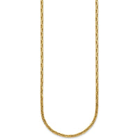 14K Yellow Gold 2.9mm Fancy Link 18" Necklace with Lobster Clasp by 0