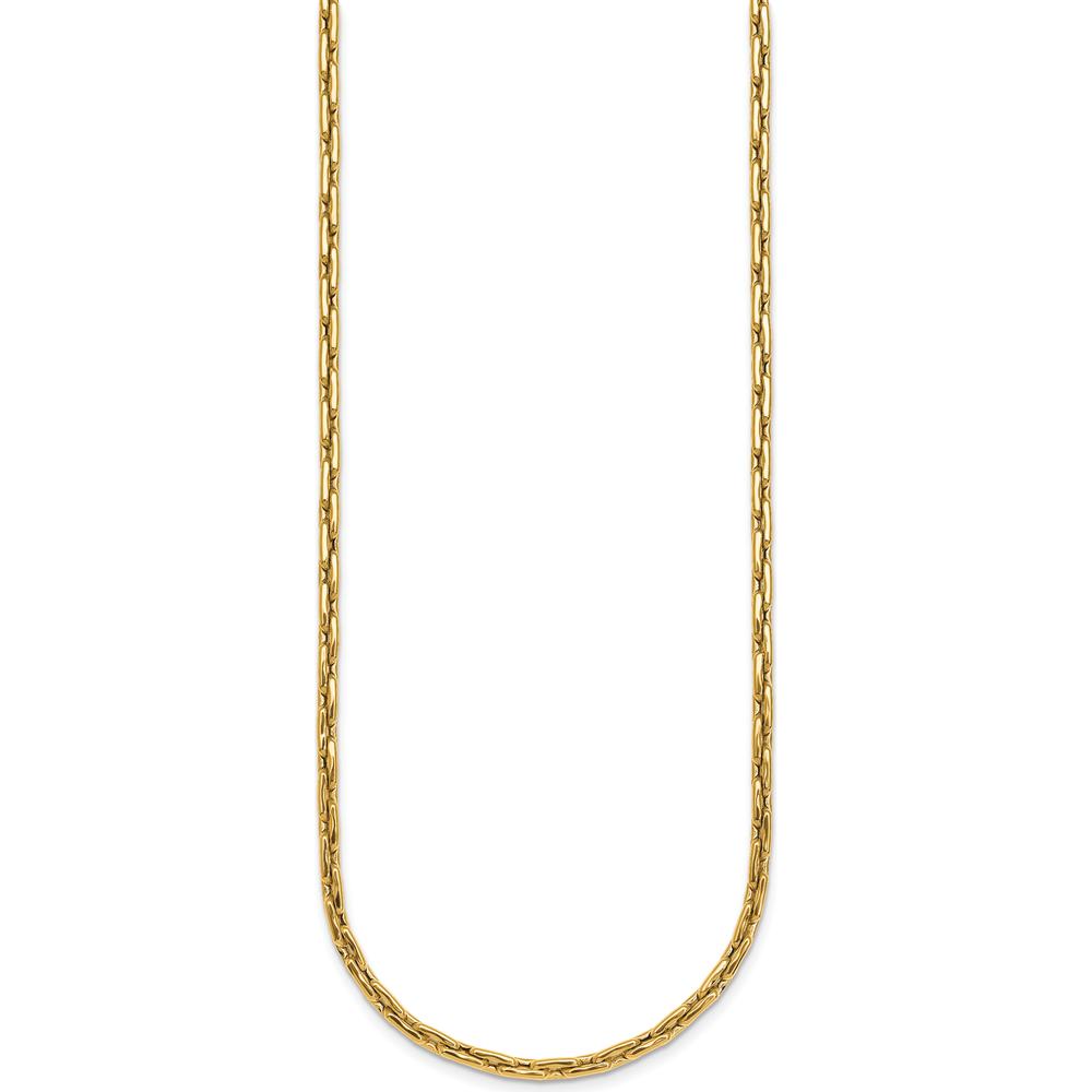 14K Yellow Gold 2.9mm Fancy Link 18" Necklace with Lobster Clasp by 0