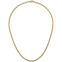 14K Yellow Gold 2.9mm Fancy Link 18" Necklace with Lobster Clasp by 0