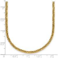 14K Yellow Gold 2.9mm Fancy Link 18" Necklace with Lobster Clasp by 0
