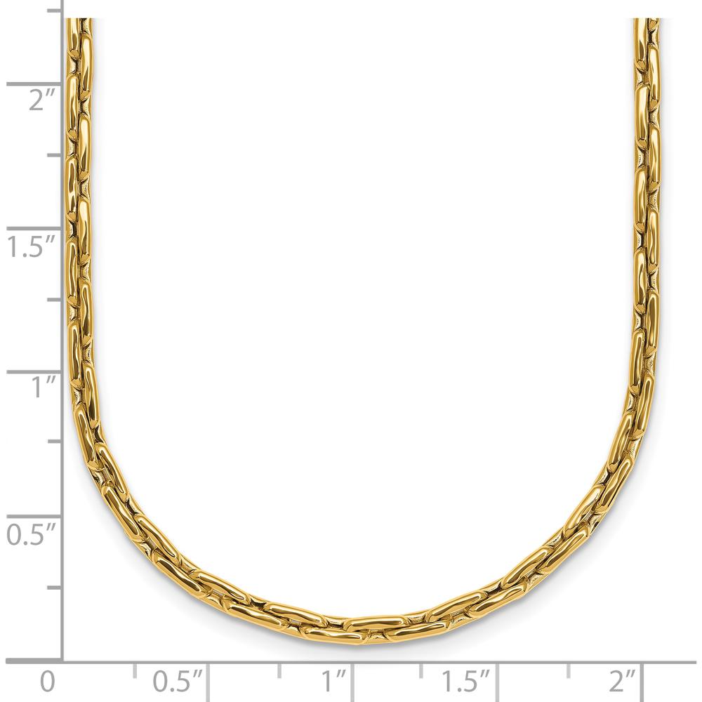 14K Yellow Gold 2.9mm Fancy Link 18" Necklace with Lobster Clasp by 0