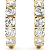 14K Yellow Gold 2 Carat Total Weight Lab Diamond Hoop Earrings by Robinson's Jewelers