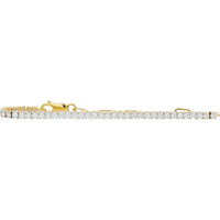 14K Yellow Gold 2 Carat Total Weight Lab Grown Diamond Tennis Bracelet