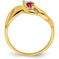 14K Yellow Gold 2-Stone Mother's Ring Mounting by Monteluci Fine Jewelry