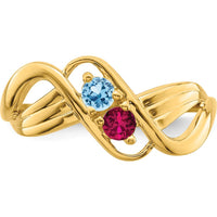 14K Yellow Gold 2-Stone Mother's Ring Mounting by Monteluci Fine Jewelry