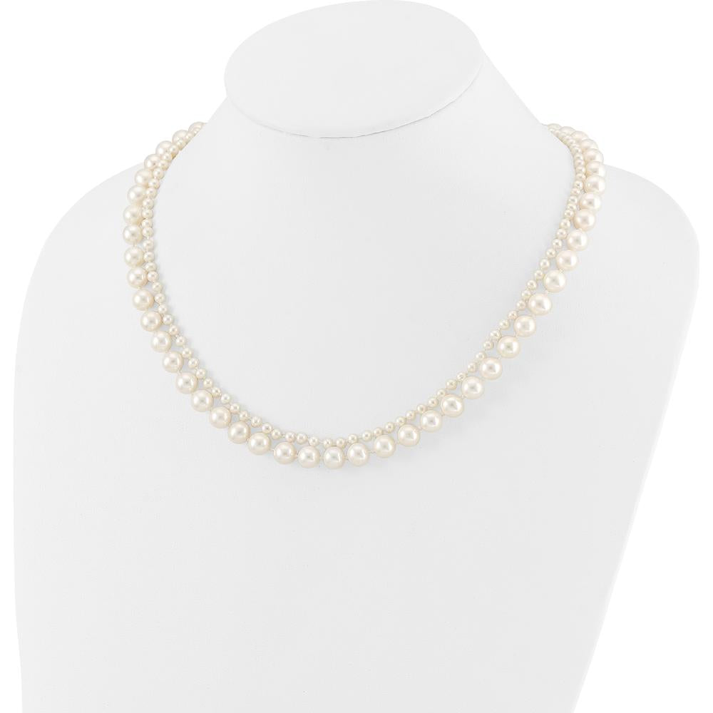 14K Yellow Gold 2-Strand Freshwater Cultured Pearl Necklace - 173 Pearls Total - 18" Length by Monteluci Fine Jewelry