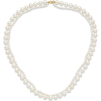 14K Yellow Gold 2-Strand Freshwater Cultured Pearl Necklace - 173 Pearls Total - 18" Length by Monteluci Fine Jewelry