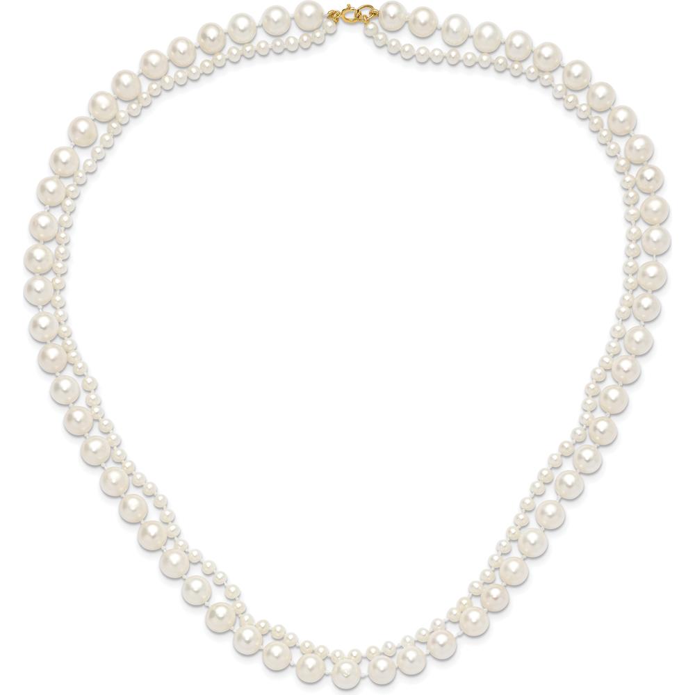 14K Yellow Gold 2-Strand Freshwater Cultured Pearl Necklace - 173 Pearls Total - 18" Length by Monteluci Fine Jewelry