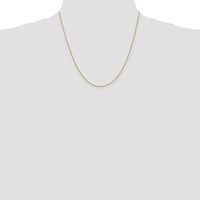 14K Yellow Gold 20" 0.9mm Box Chain Necklace with Spring Ring Clasp by Oro Pregiato