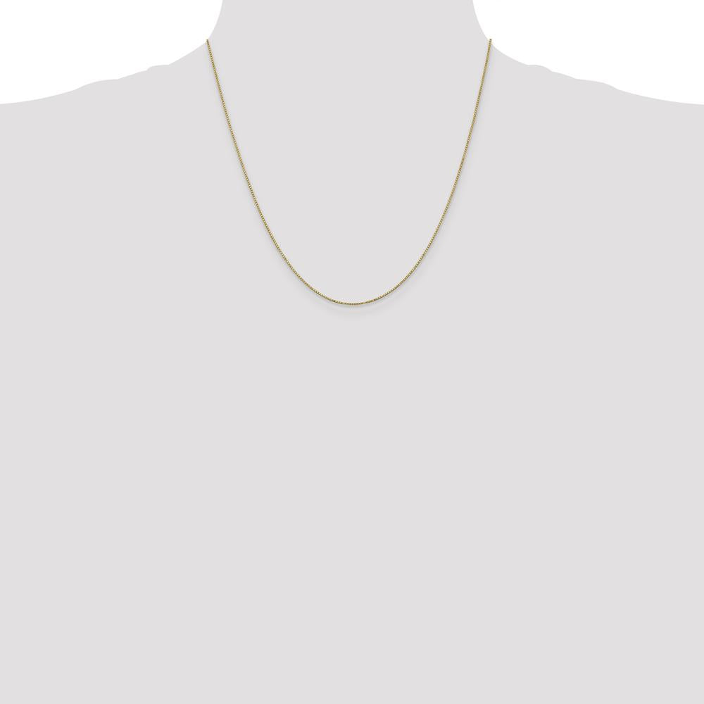 14K Yellow Gold 20" 0.9mm Box Chain Necklace with Spring Ring Clasp by Oro Pregiato