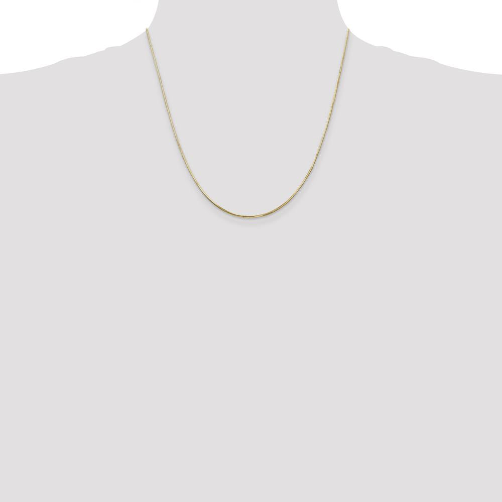 14K Yellow Gold 20" 0.9mm Octagonal Snake Chain with Lobster Clasp by Oro Pregiato