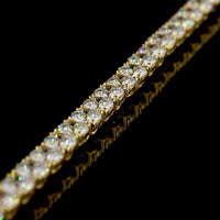 14K Yellow Gold 20.07 Carat Tennis Necklace with 110 Prong Set Brilliant Cut Lab Diamonds - E-F Color, VS Clarity - Covaloro Fine Jewelry