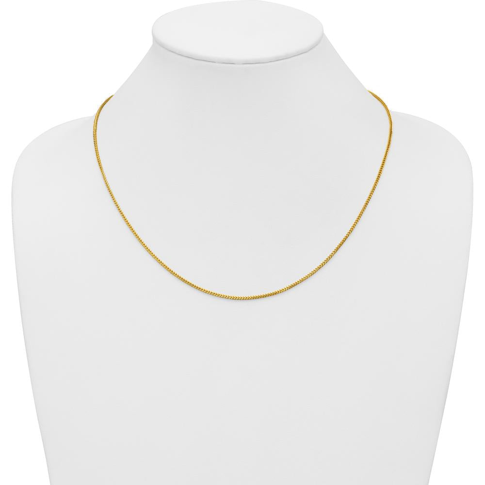 14K Yellow Gold 20" 1.3mm Franco Chain with Lobster Clasp by Oro Pregiato