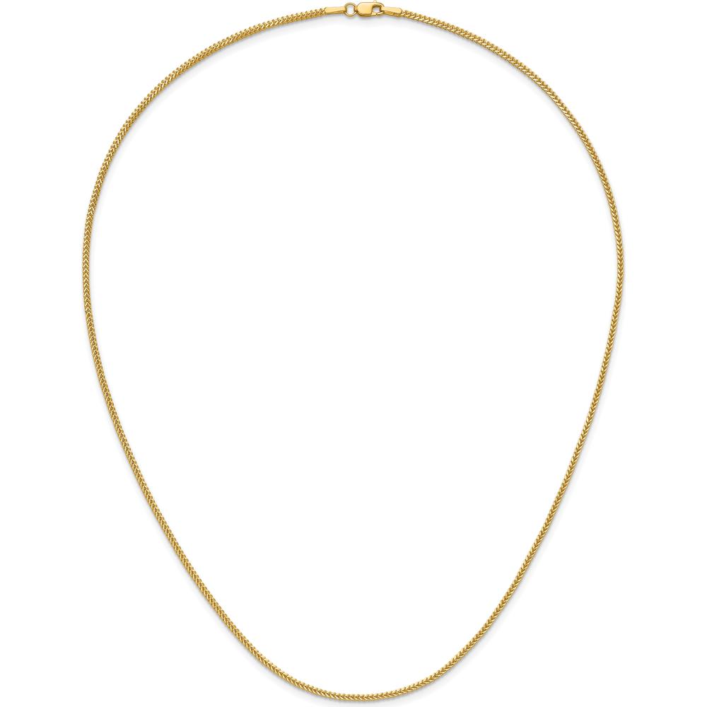 14K Yellow Gold 20" 1.3mm Franco Chain with Lobster Clasp by Oro Pregiato