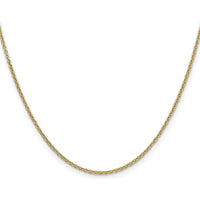 14K Yellow Gold 20" 1.6mm Round Open Link Cable Chain with Lobster Clasp by Oro Pregiato