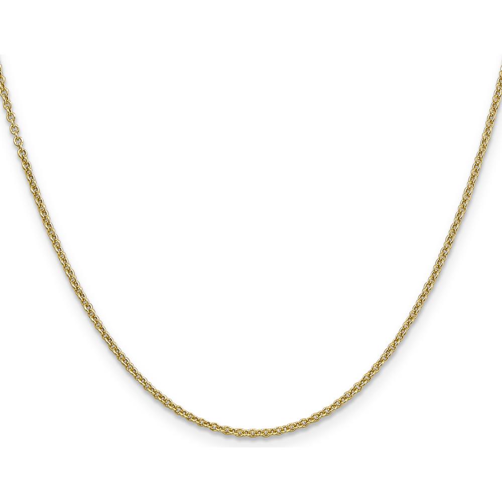14K Yellow Gold 20" 1.6mm Round Open Link Cable Chain with Lobster Clasp by Oro Pregiato