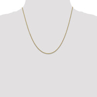 14K Yellow Gold 20" 1.6mm Round Open Link Cable Chain with Lobster Clasp by Oro Pregiato