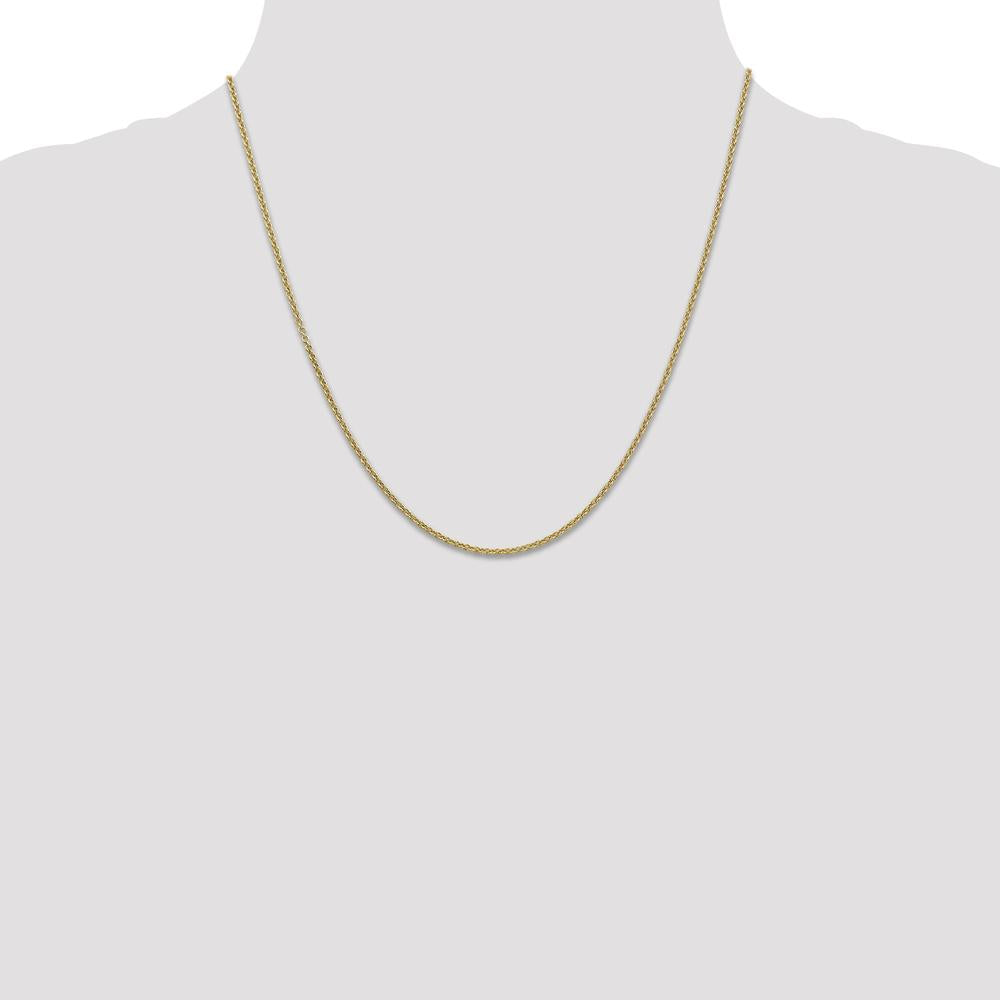 14K Yellow Gold 20" 1.6mm Round Open Link Cable Chain with Lobster Clasp by Oro Pregiato