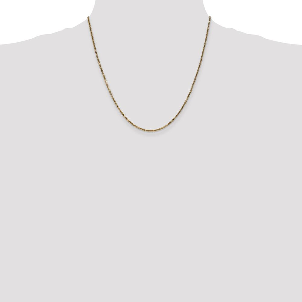 14K Yellow Gold 20" 1.7mm Diamond-Cut Spiga Chain with Lobster Clasp by Oro Pregiato