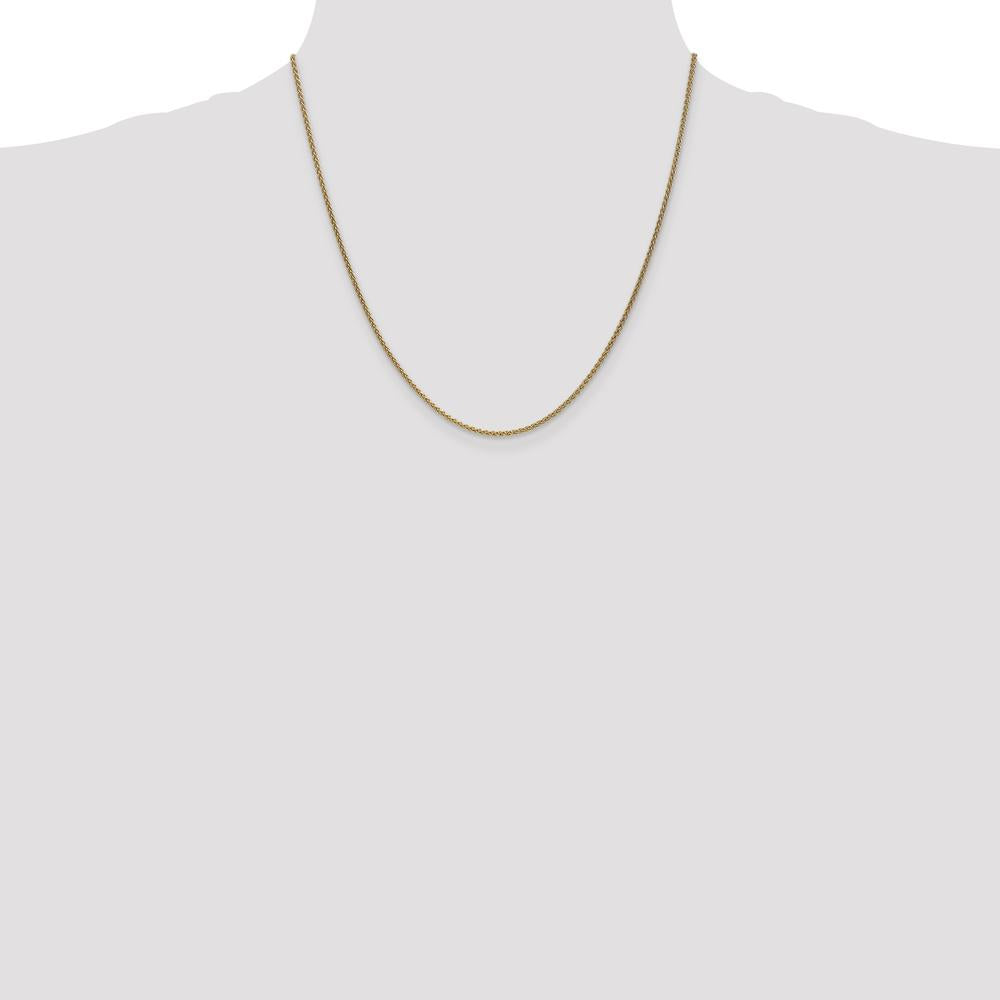 14K Yellow Gold 20" 1.7mm Spiga Chain Necklace with Lobster Clasp by Oro Pregiato