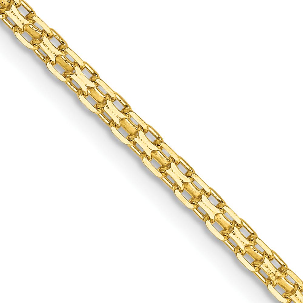 14K Yellow Gold 20" 1.8mm Lightweight Flat Bismark Chain with Lobster Clasp by Oro Pregiato